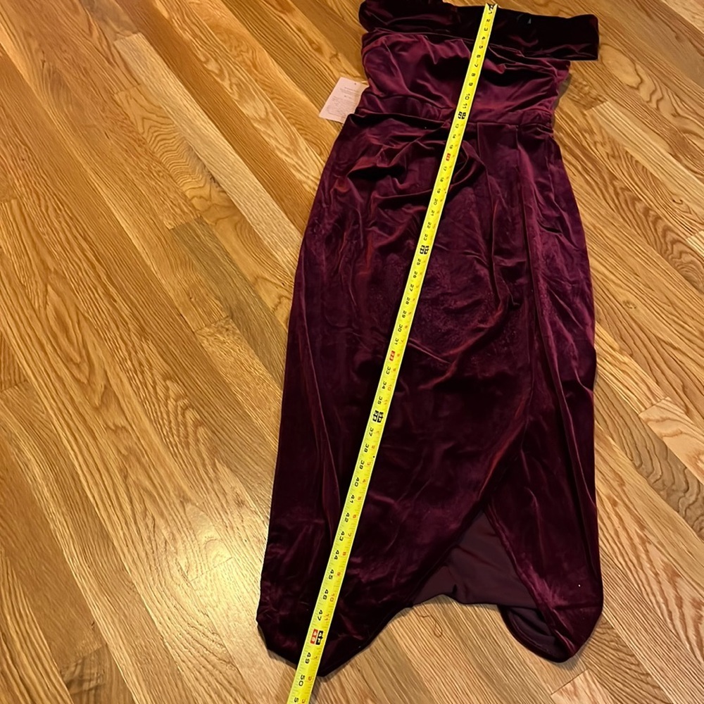 BHLDN Edison Red Velvet Dress Size 6 NWT - Picture 12 of 16